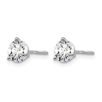 14kw 1ct Cert Lab Grown Dia. VS/SI+ G+ Round Comp Screwback Earrings