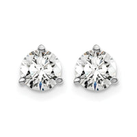 14kw 1ct Cert Lab Grown Dia. VS/SI+ G+ Round Comp Screwback Earrings