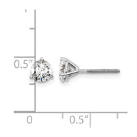 14kw 1ct Cert Lab Grown Dia. VS/SI+ G+ Round Comp Screwback Earrings