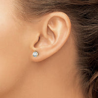 14ky 1ct Cert Lab Grown Diamond VS+ F+ Round Comp Screwback Earrings