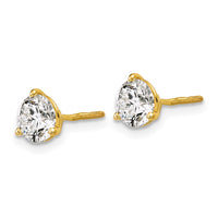 18ky 1 1/2ct Lab Grown DIA. VS+ F+ Round Complete Screwback Earrings