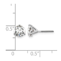 Platinum 1 1/2ct Lab Grown Dia VS+ F+ Round Comp Screwback Earrings