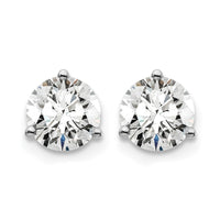 14kw 1 1/2ct Lab Grown Diamond VS/SI+ G+ Round Comp Screwback Earrings