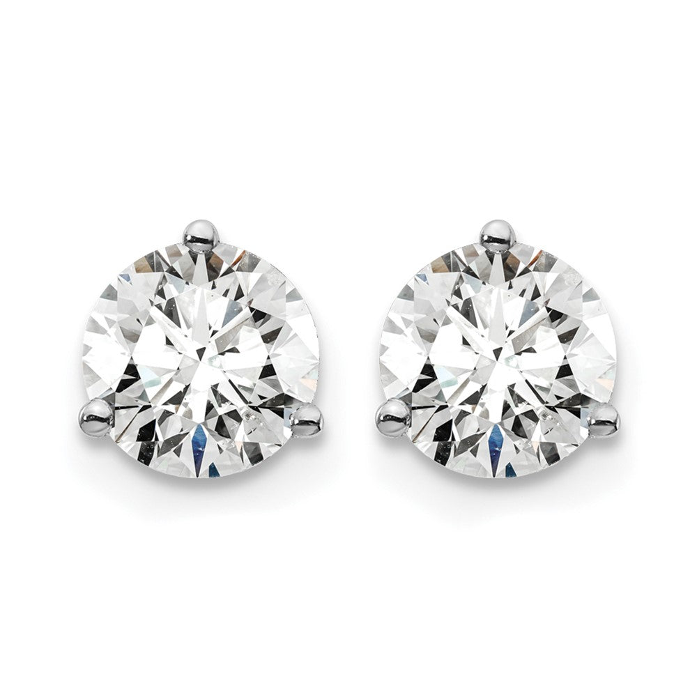 14kw 1 1/2ct Lab Grown Diamond VS+ F+ Round Comp Screwback Earrings
