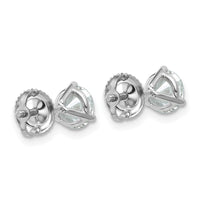 14kw 1 1/2ct Lab Grown Diamond VS+ F+ Round Comp Screwback Earrings