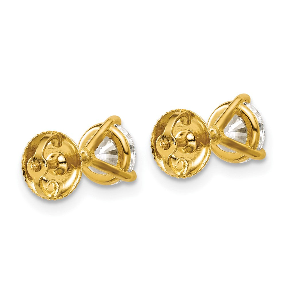 14ky 1 1/2ct Cert Lab Grown Dia. VS/SI+ G+ Round Comp Stud Earrings