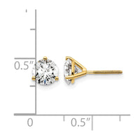 14ky 1 1/2ct Cert Lab Grown Dia. VS/SI+ G+ Round Comp Stud Earrings