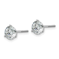 18kw 4ct Cert Lab Grown Diamond VS+ F+ Round Comp Screwback Earrings