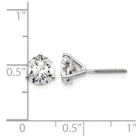 18kw 6ct Lab Grown Diamond VS+ F+ Round Comp Screwback Earrings