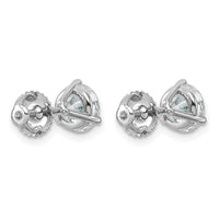 Platinum 2ct Cert Lab Grown Dia VS+ F+ Round Comp Screwback Earrings