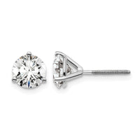 Platinum 5ct Lab Grown Diamond VS+ F+ Round Comp Screwback Earrings