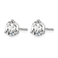 14kw 6ct Cert Lab Grown Diamond VS+ F+ Round Comp Screwback Earrings