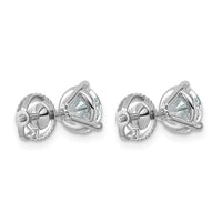 14kw 6ct Cert Lab Grown Diamond VS+ F+ Round Comp Screwback Earrings