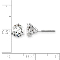 14kw 2ct Cert Lab Grown Diamond VS+ F+ Round Comp Screwback Earrings