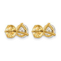 14ky 3ct Lab Grown Diamond VS+ F+ Round Comp Screwback Earrings
