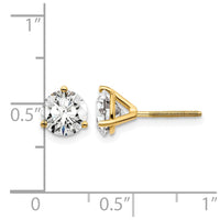 14ky 2ct Lab Grown Diamond VS/SI+ G+ Round Comp Screwback Earrings