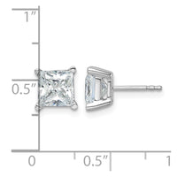 14kw 4ct Lab Grown Dia VS/SI+ G+ Princess Comp 4 Prong Stud Earrings