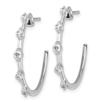 14kw 3/8ct Lab Grown Diamond VS/SI+ G+ Comp C-Hoop Post Earrings