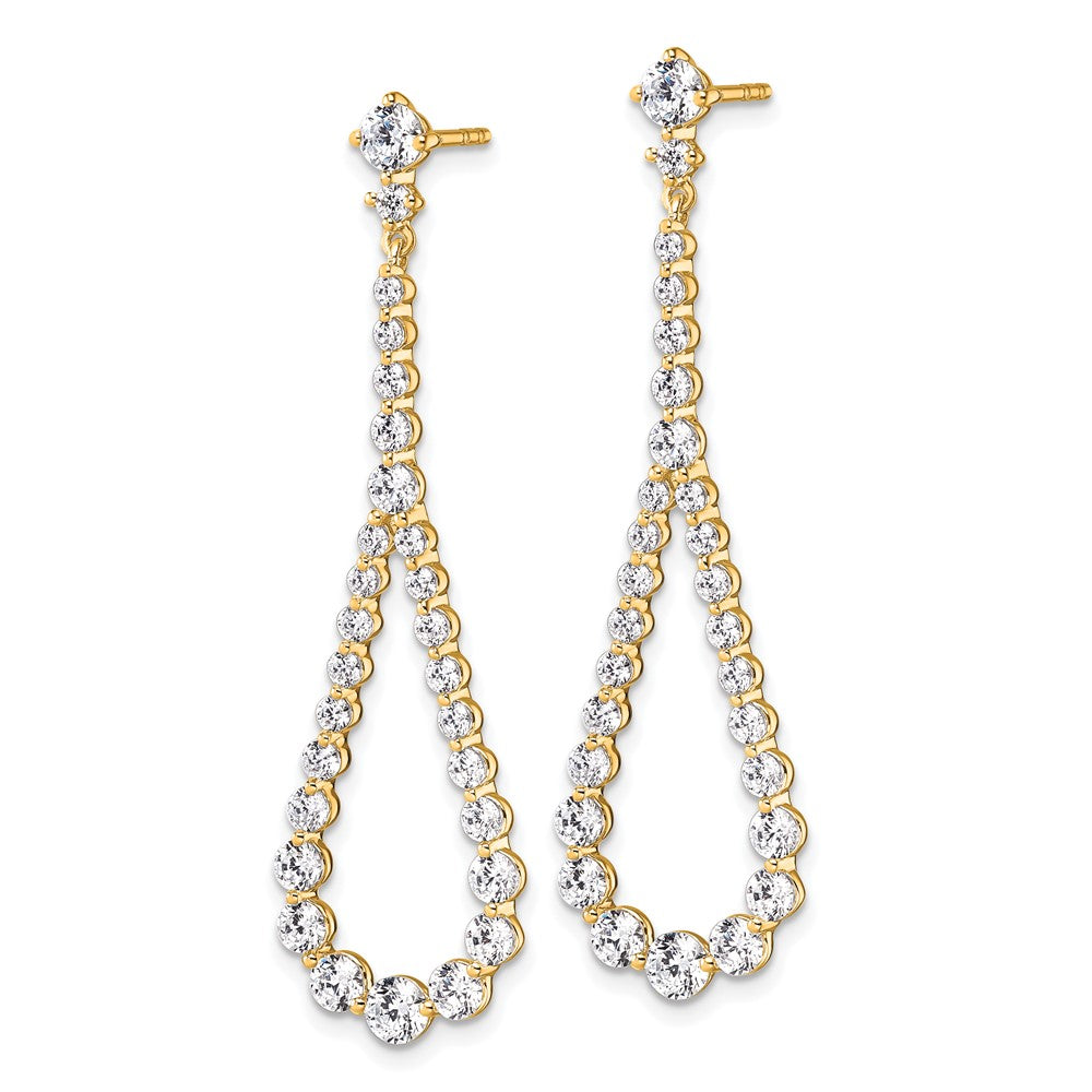 14k 3ct Lab Grown Diamond VS/SI+ G+ Comp. Fashion Teardrop Earrings