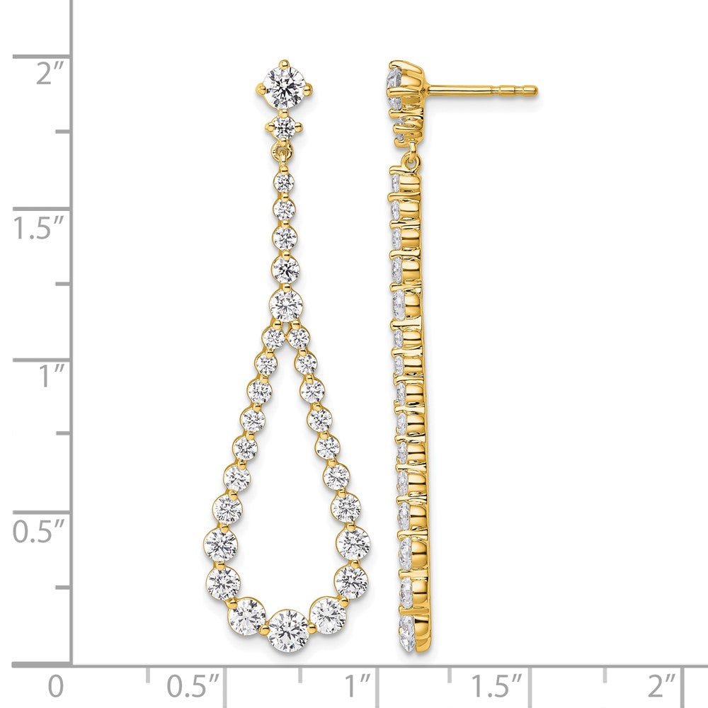 14k 3ct Lab Grown Diamond VS/SI+ G+ Comp. Fashion Teardrop Earrings