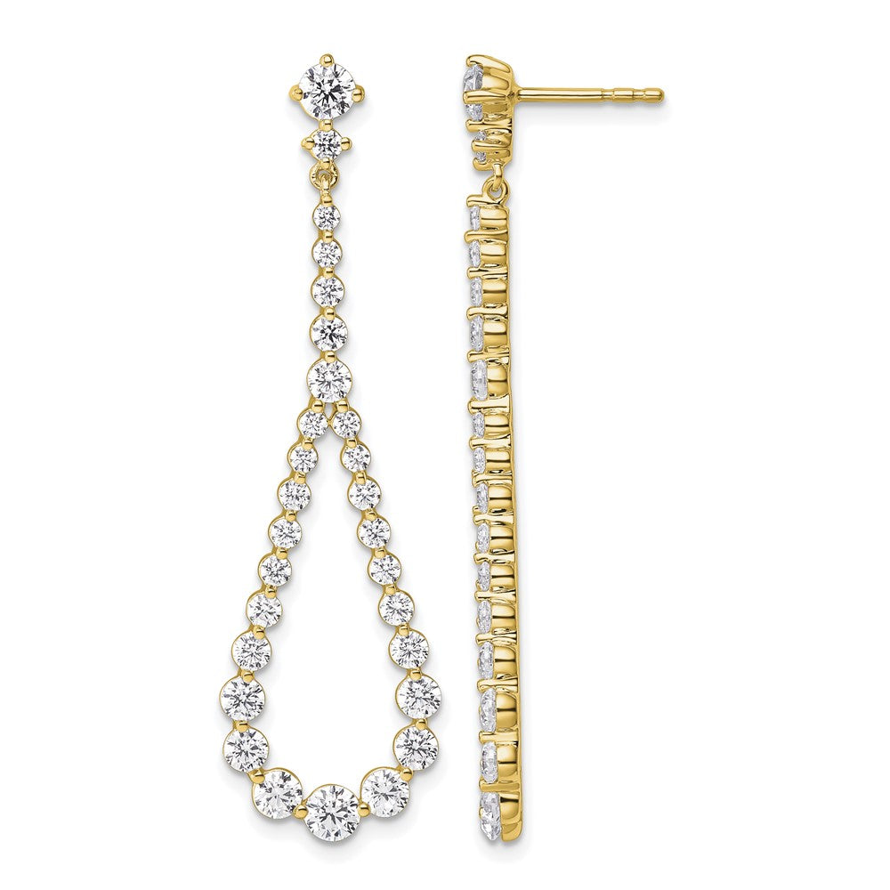 14k 3ct Lab Grown Diamond VS/SI+ G+ Comp. Fashion Teardrop Earrings