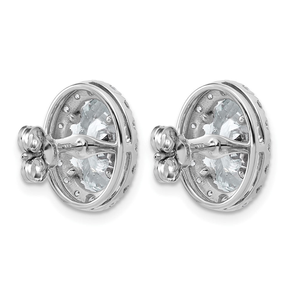 14kw 4 3/4ct Lab Grown Diamond VS+ F+ Complete Oval Halo Earrings
