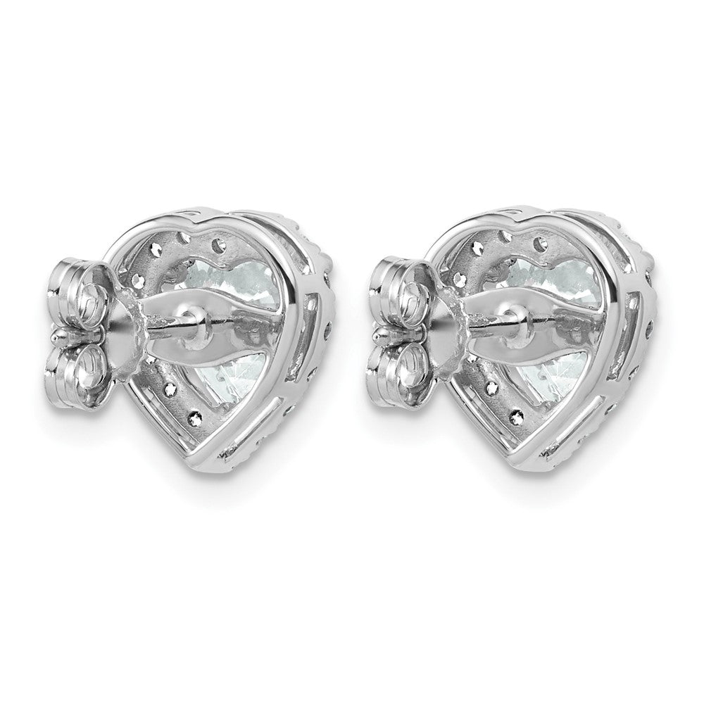 14kw 2 3/8ct Lab Grown Diamond VS+ F+ Complete Heart Halo Post Earrings