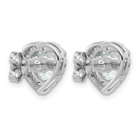 14kw 2 3/8ct Lab Grown Diamond VS+ F+ Complete Heart Halo Post Earrings