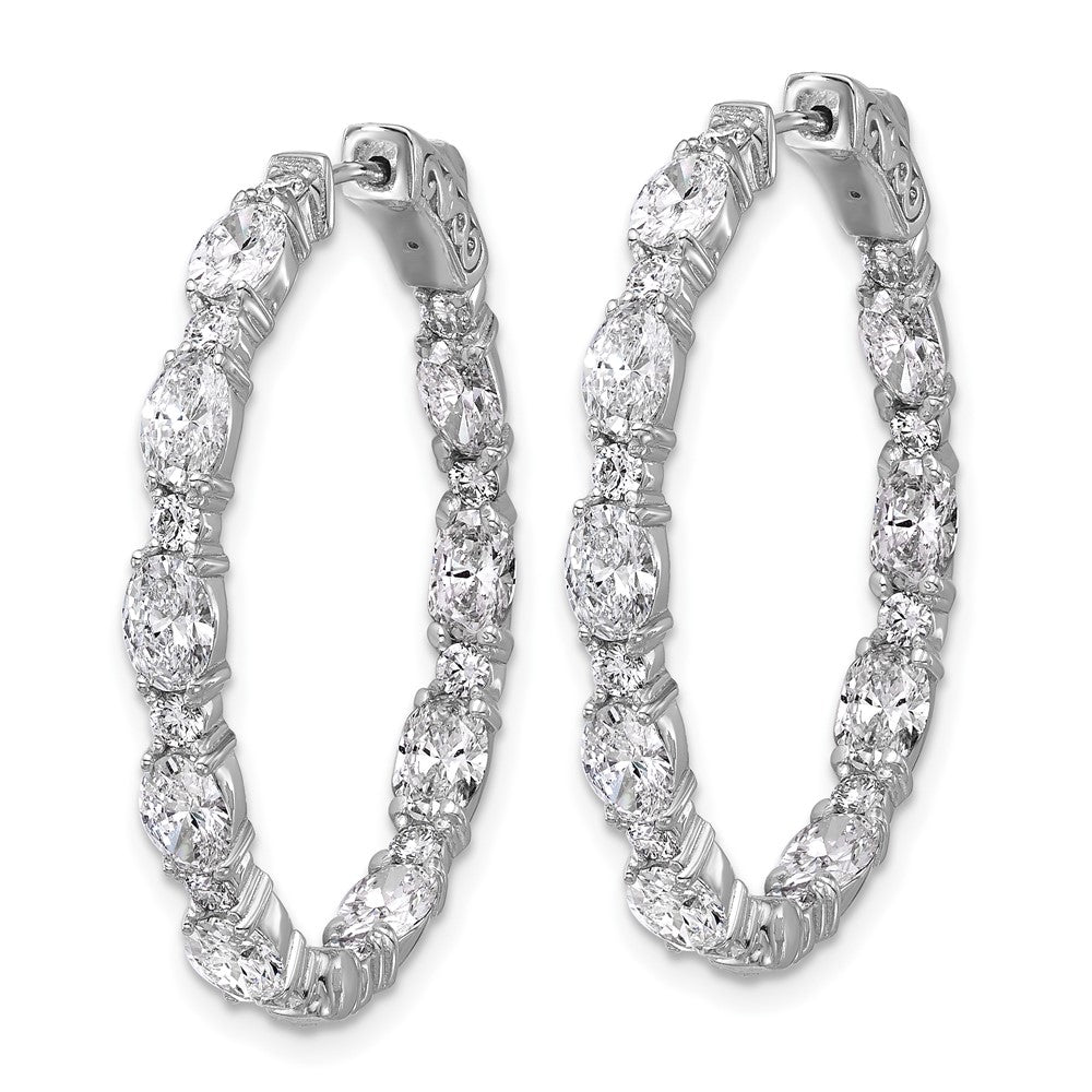 14kw 5 1/4ct Lab Grown Dia VS/SI+ G+ Oval&Round Comp In/Out Hoops