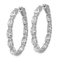 14kw 5 1/4ct Lab Grown Dia VS/SI+ G+ Oval&Round Comp In/Out Hoops