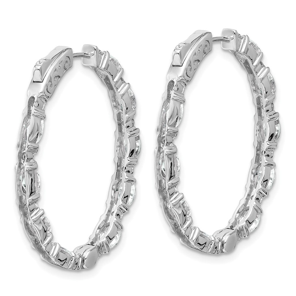 14kw 5 1/4ct Lab Grown Dia VS/SI+ G+ Oval&Round Comp In/Out Hoops