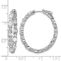 14kw 5 1/4ct Lab Grown Dia VS/SI+ G+ Oval&Round Comp In/Out Hoops