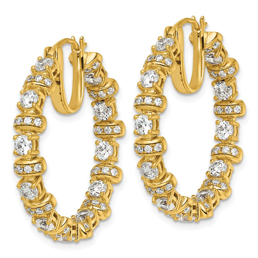 14k 4ct Lab Grown Diamond VS+ F+ Complete Fashion Hoop Earrings