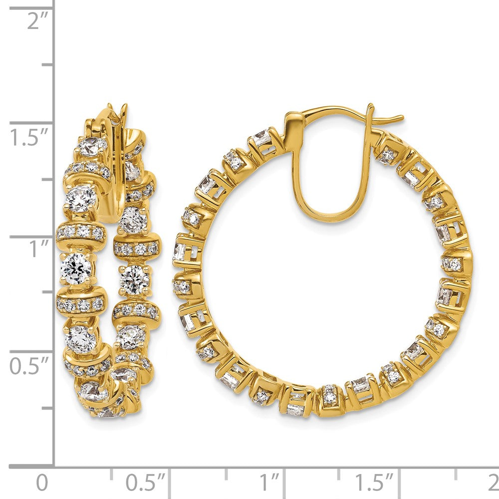 14k 4ct Lab Grown Diamond VS+ F+ Complete Fashion Hoop Earrings