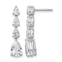 14kw 3ct Cert Lab Grown Dia VS+ F+ Comp. Dangle Post Earrings