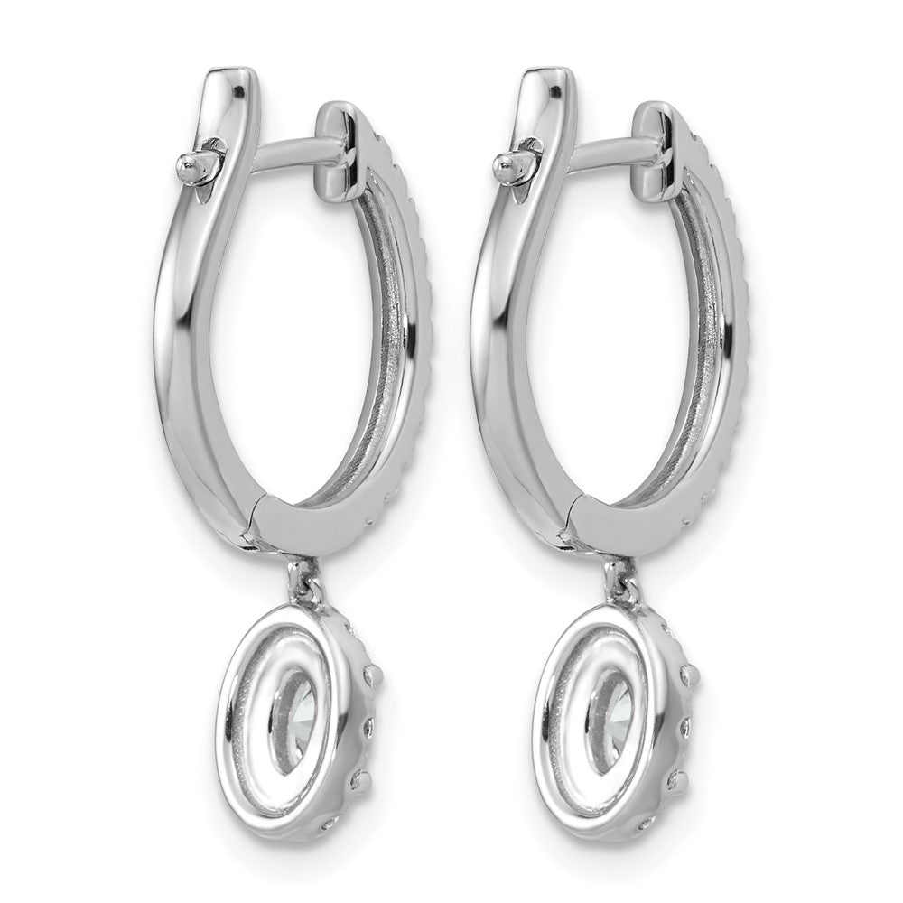 14kw 1ct Lab Grown Diamond VS+ F+ Complete Dangle Hoop Earrings
