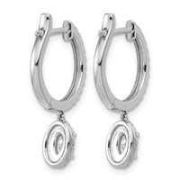 14kw 1ct Lab Grown Diamond VS+ F+ Complete Dangle Hoop Earrings