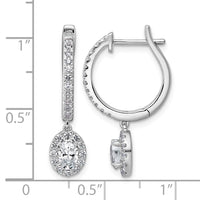 14kw 1ct Lab Grown Diamond VS+ F+ Complete Dangle Hoop Earrings