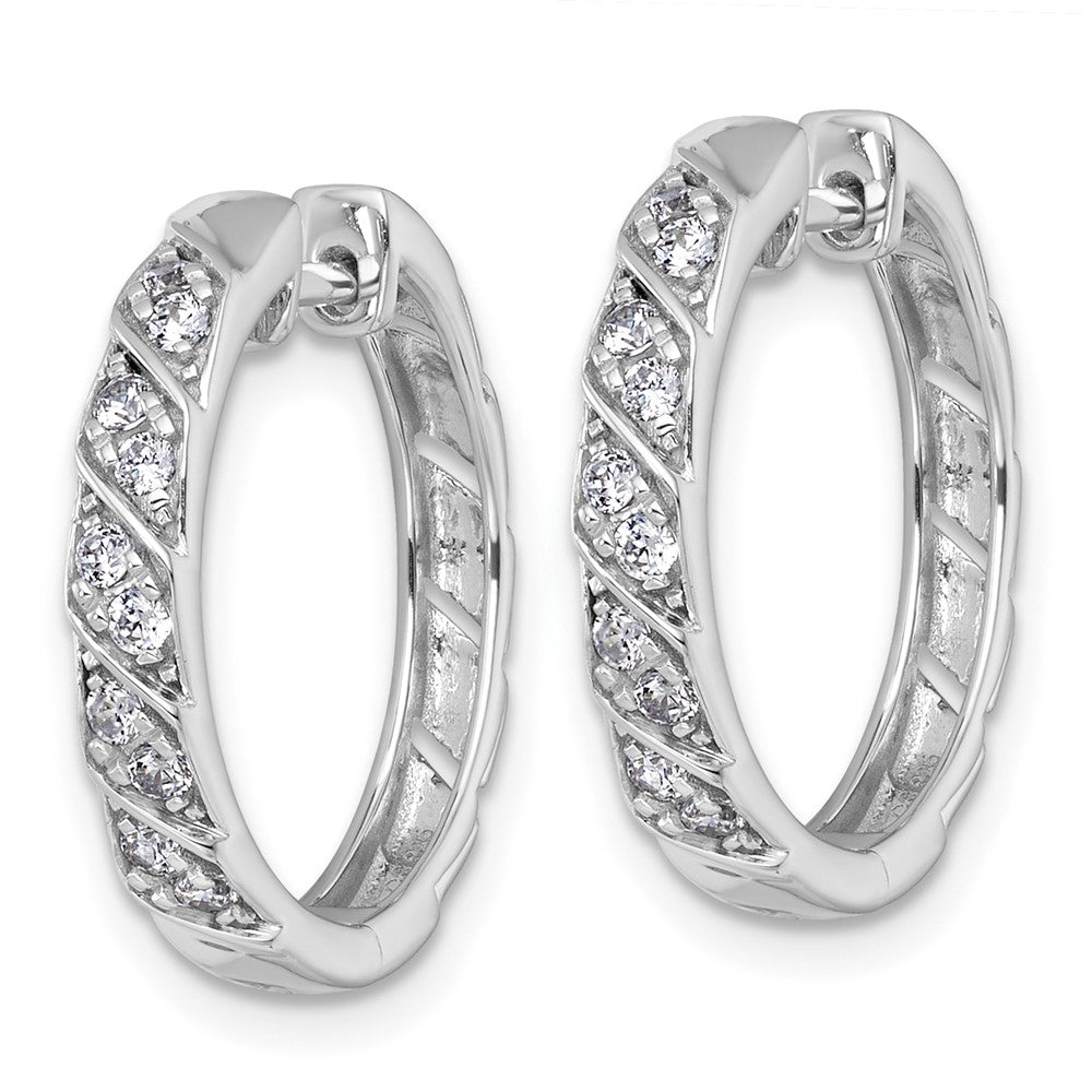 14kw 1/3ct Lab Grown Diamond VS+ F+ Complete Fashion Hoop Earrings