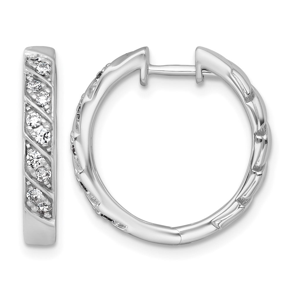 14kw 1/3ct Lab Grown Diamond VS+ F+ Complete Fashion Hoop Earrings