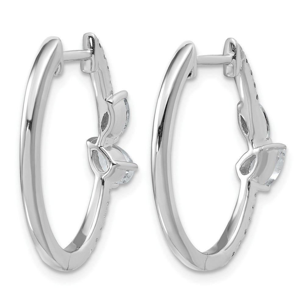 14kw 1ct Lab Grown Dia VS+ F+ Comp. Hinged Hoop Earrings