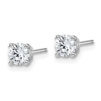 14kw 5/8ct Lab Grown Dia VS/SI+ G+ Round Angled Complete Stud Earrings