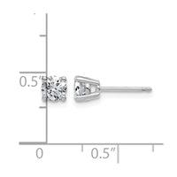 14kw 5/8ct Lab Grown Dia VS/SI+ G+ Round Angled Complete Stud Earrings