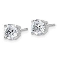 14kw 2ct Lab Grown Dia VS/SI+ G+ Round Angled Complete Stud Earrings