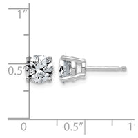 14kw 2ct Lab Grown Dia VS/SI+ G+ Round Angled Complete Stud Earrings
