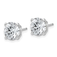 14kw 3ct Lab Grown Dia VS/SI+ G+ Round Angled Complete Stud Earrings