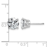 14kw 4ct Lab Grown Dia VS/SI+ G+ Round Angled Complete Stud Earrings