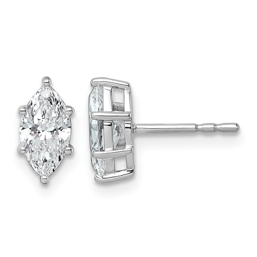 14kw 1 1/4 ctw Lab Grown Diamond VS+ F+ Marquise 6 Prong Earring
