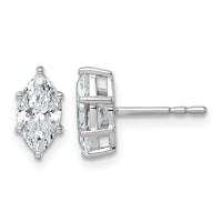 14kw 1 1/4 ctw Lab Grown Diamond VS+ F+ Marquise 6 Prong Earring
