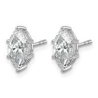 14kw 1 1/3 ctw Lab Grown Diamond VS+ F+ Marquise 6 Prong Earring